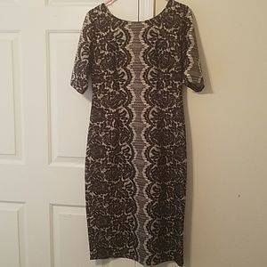 Black and tan lace dress size 10